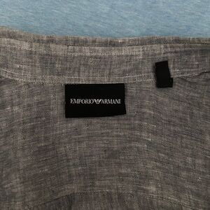 Emporio Armani Charcoal Linen Shirt